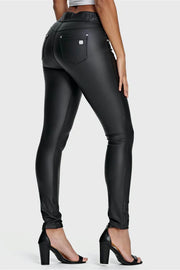 Freddy Black Super high Waist WR.UP Shaping Trousers In Faux Leather- WRUP2HHC006PREC N