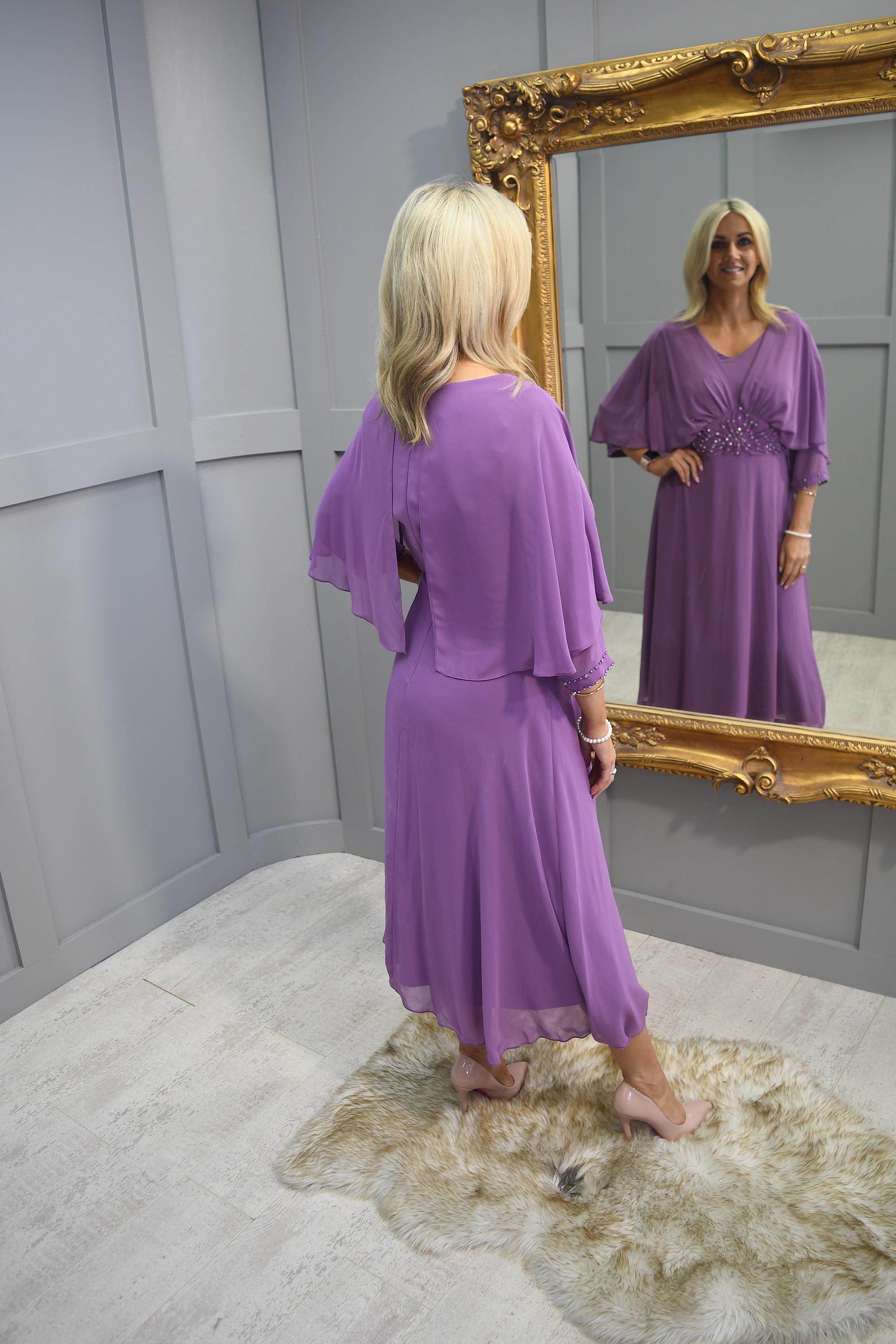 Purple boutique dress outlet