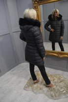 4784 Etage Army Green Animal Print Padded Coat-1088 99203 4629