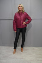 4815 Rabe Burgundy Padded Jacket With Pocket Detail - 213821 1293