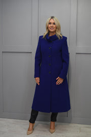 4919 Christina Felix Royal Blue Woollen Duster Coat - 575- 4490