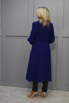 4919 Christina Felix Royal Blue Woollen Duster Coat - 575- 4490