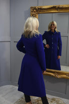 4919 Christina Felix Royal Blue Woollen Duster Coat - 575- 4490