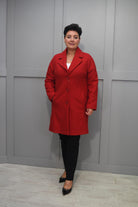 4965 Bianca Red Wool Duster Coat-29022 31 363 Gitta