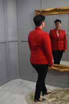 4966 Avalon Red Tweed Blazer- Dolores B 327