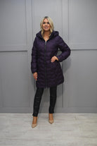 5014 Etage Deep Plum Padded Coat With Detachable Hood-1615 1408 764