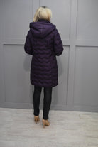 5014 Etage Deep Plum Padded Coat With Detachable Hood-1615 1408 764