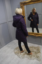 5014 Etage Deep Plum Padded Coat With Detachable Hood-1615 1408 764