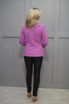 5025 Barbara Lebek Lilac Ribbed Jacket With Pocket Detail-46440032 560