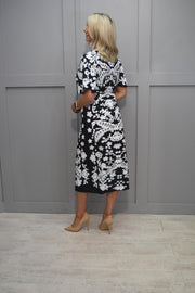 Girl In Mind Black and White Midi Dress- Jocelyn