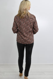 Barbara Lebek Red, Brown & Beige Print Shirt- 15870042