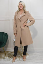 Christina Felix Camel Duster Coat-