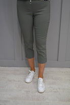 Robell Rose 07 Cropped Trousers Army Green - 51636 5499 881