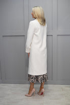 Kate Cooper Cream Duster Coat with Pleated Cuff Detail- KCAW23120