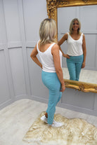 Robell Bella Duck Egg Blue 7/8 Trousers - 51568 5499 730