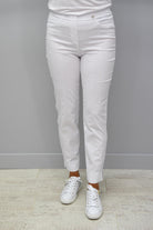 Robell White Stripe Bella Seersucker Trousers - 52642 54554 69