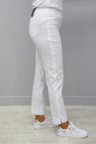 Robell White Stripe Bella Seersucker Trousers - 52642 54554 69