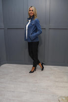 Robell Happy  Blue Denim Jacket With Diamante Detail - 54973 57657 64