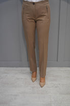 Zerres Jane Camel Trouser With Front Zips - 04649 995 24