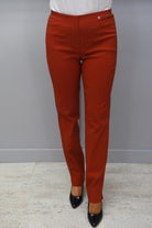 Robell Marie Burnt Orange Full Length Trousers - 51412 5499 360