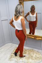 Robell Marie Burnt Orange Full Length Trousers - 51412 5499 360