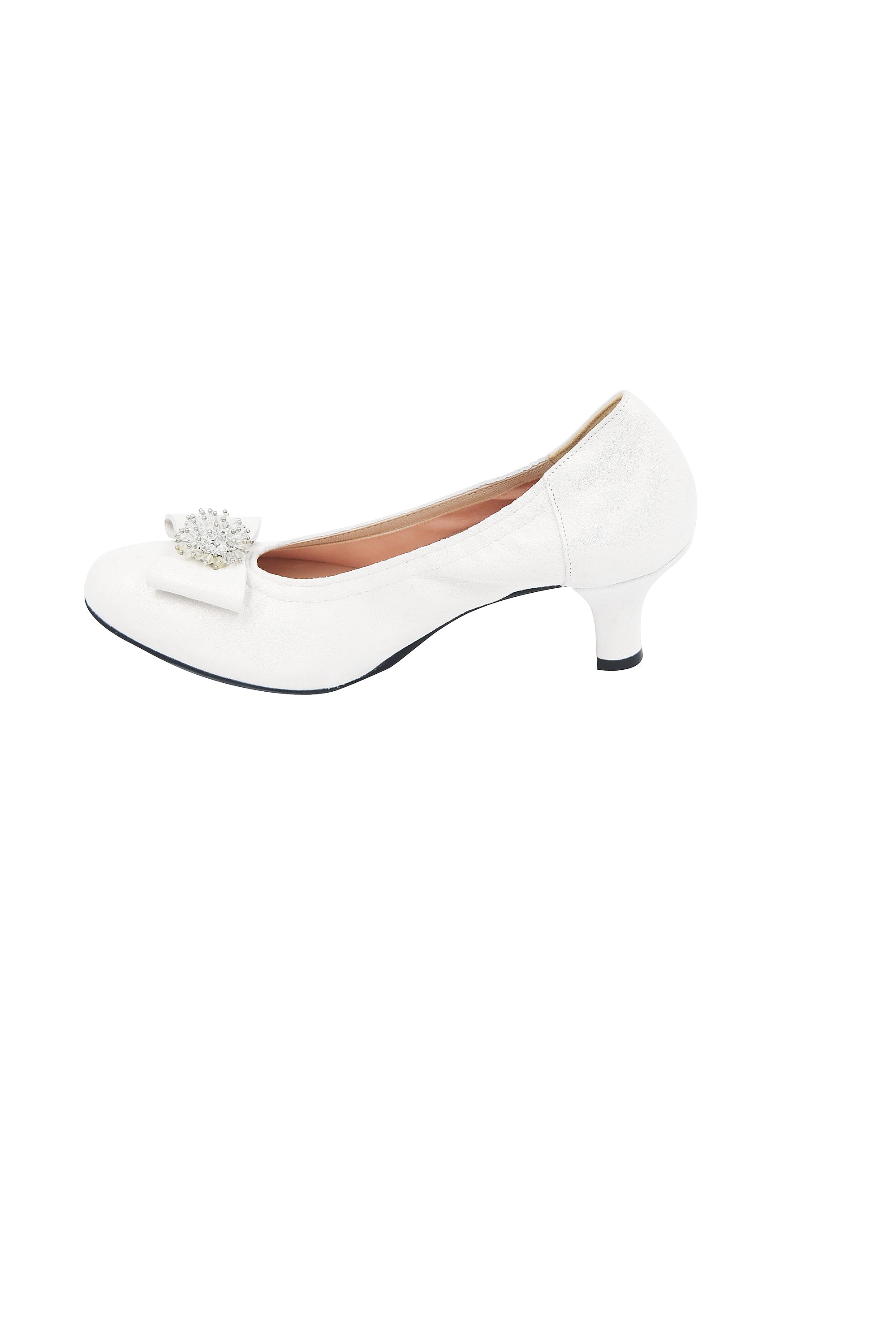 Le Babe Kitten Heel Silver With Jewel Detail On The Front Style 3047 10