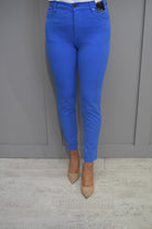 Marble Cornflower Blue High Rise Jeans - 2400 201