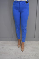 Marble Cornflower Blue High Rise Jeans - 2400 201