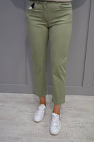 Zerres Gina Light Green Denim Soft Crop Jeans - 04207 572 034