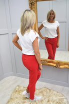 Robell Bella Trousers Red 40 - 51568 5499