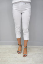 Robell Rose 07 Cropped Trousers White 10 - 51636 5499